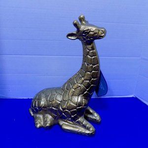 NEW Metal Gold Giraffe Figurine Statue Made In India